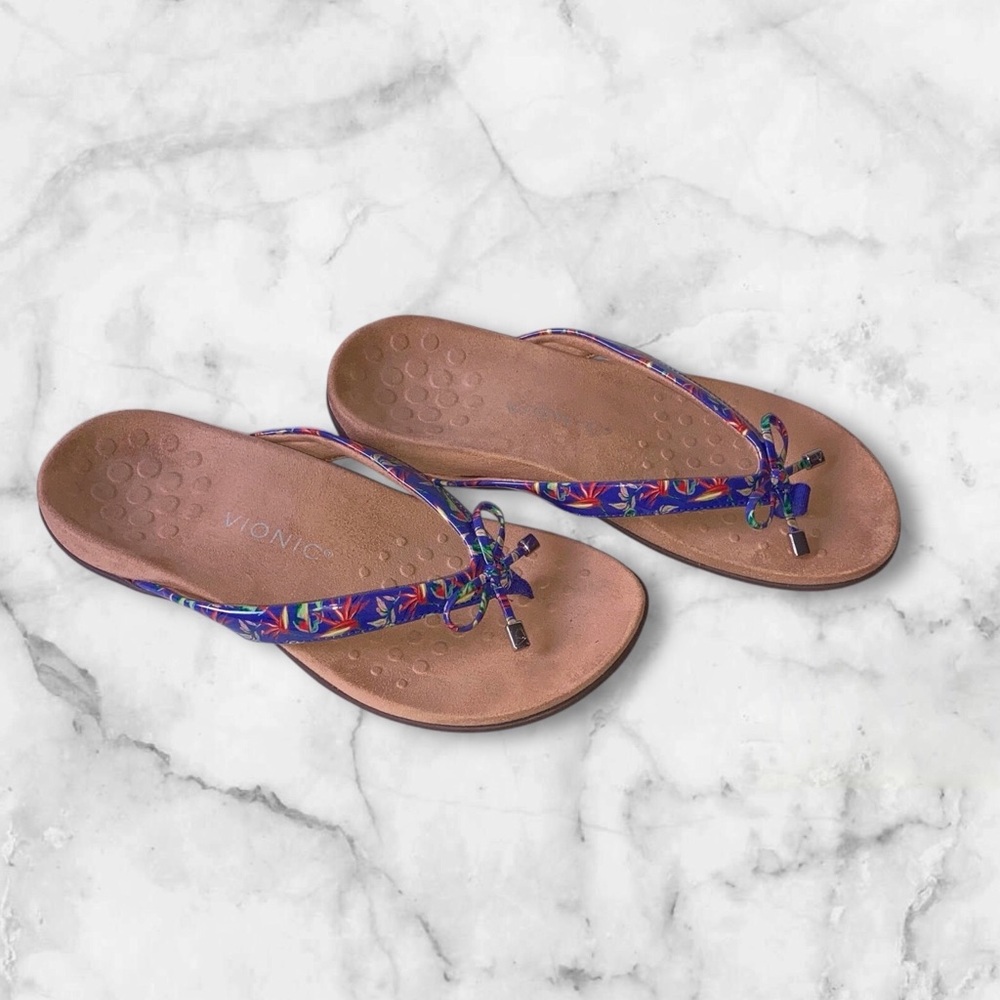 Vionic Women's Multicolor Thong Sandals Size 9